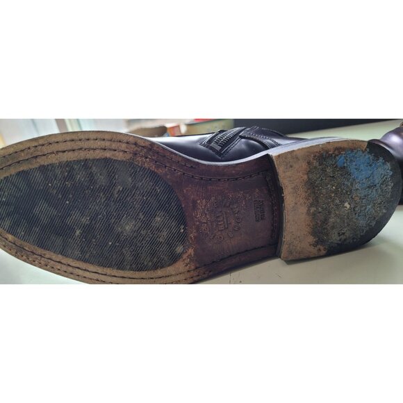 Italian Leather Side Zip Lace-Up Ankle Boots Mens 9 Brown George Brown BILT - Picture 6 of 14